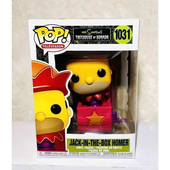 Funko Pop The Simpsons JACK-IN-THE-BOX HOMER #1031 (2020 Vaulted) W/Protector - Picture 2 of 7